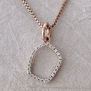 MONICA VINADER Rose Gold Necklace with Silver Pendant